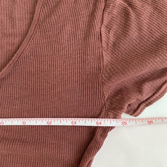 Michael Stars Dark Brown Short Sleeve T-Shirt One Size Fits Most Thin Cotton - Picture 8 of 12